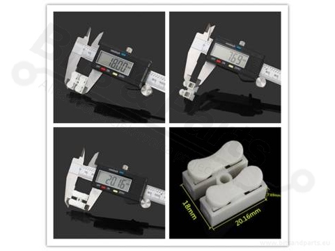 Kroonsteentje met quick connector 2-voudig